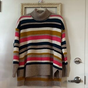 M&S Collection | Colorful Striped Turtleneck Sweater